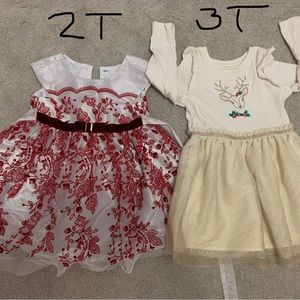 Christmas/Holiday dresses, 2t/3t